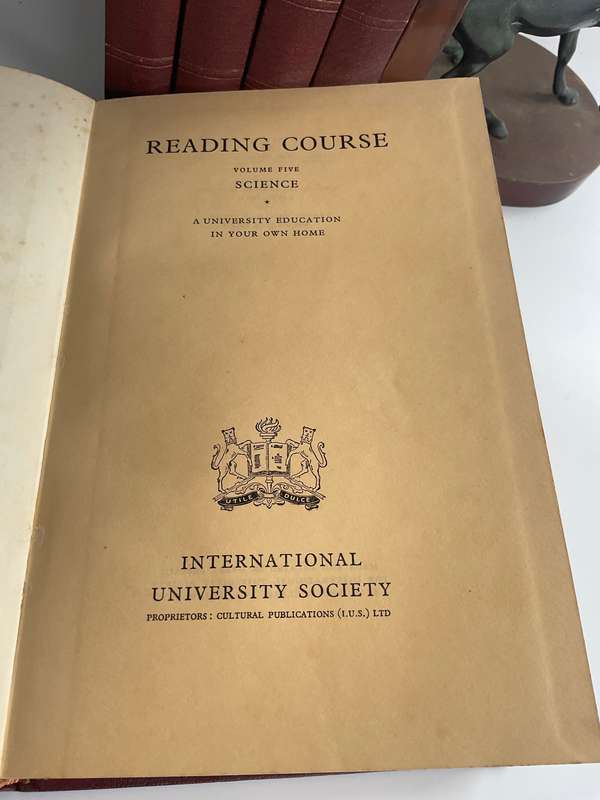 International University Society Reading Course 7 Volumes ~ Great Vintage Decor Books