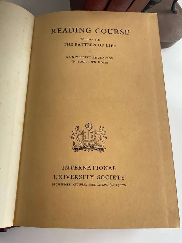 International University Society Reading Course 7 Volumes ~ Great Vintage Decor Books