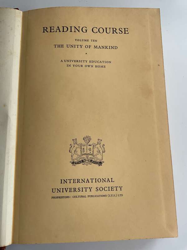 International University Society Reading Course 7 Volumes ~ Great Vintage Decor Books
