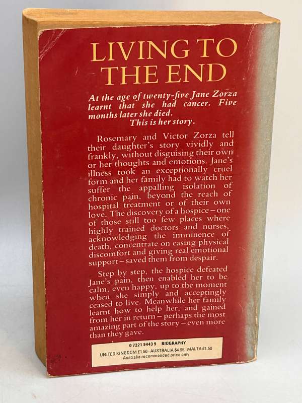 A Way To Die: The Story of Jane Zorza by Rosemary & Victor Zorza