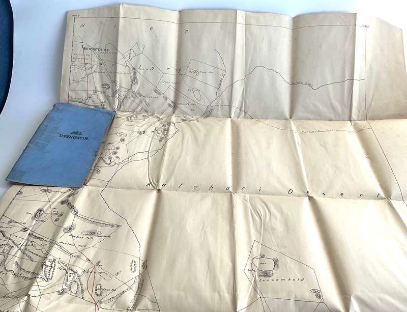 Old Canvas Map of Upington Area