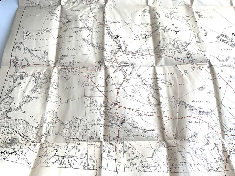Old Canvas Map of Upington Area