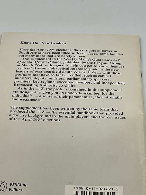 A-Z of South African Politics, The Essential Handbook, 1994 - Anton Harber & Barbara Ludman