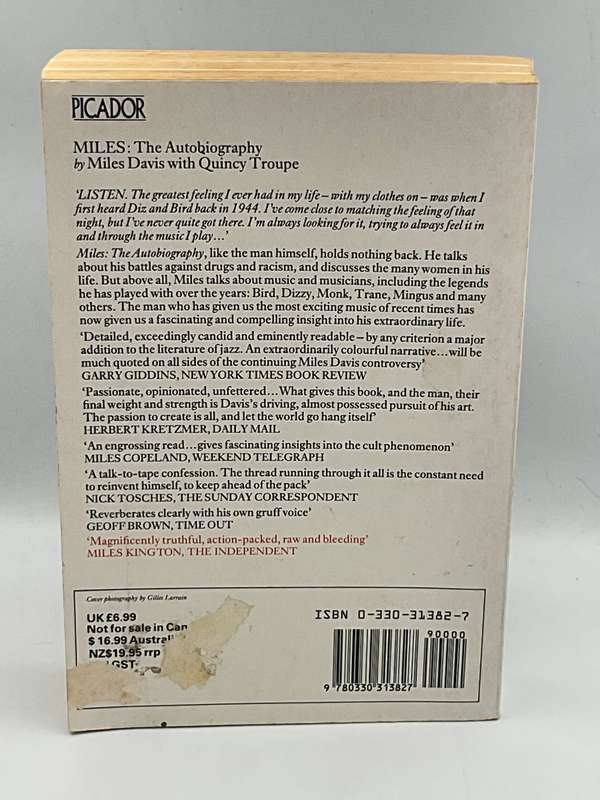 Miles: The Autobiography by Miles Davis with Quincy Troupe | Picador Books 1990