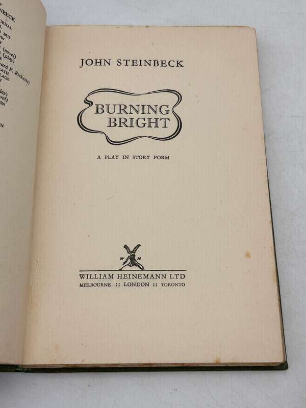 Burning Bright: A play in story form ~ John Steinbeck