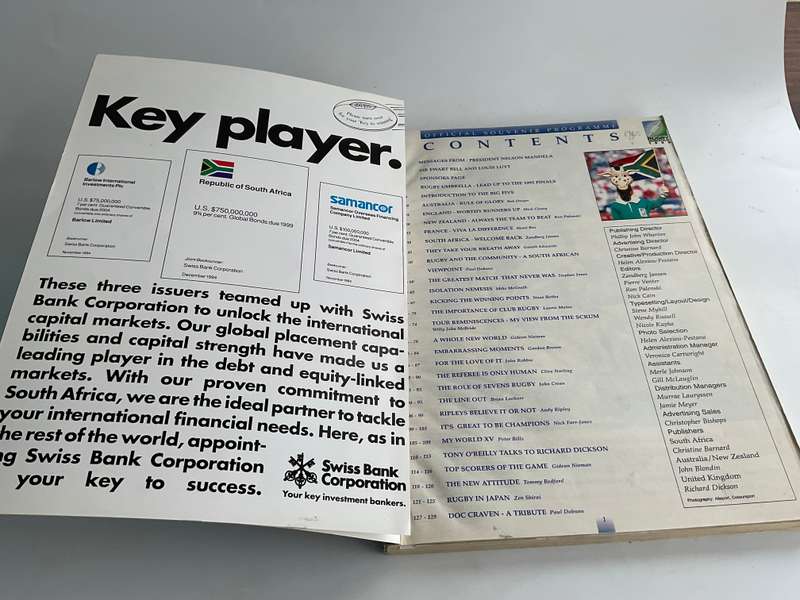 Rugby World Cup 1995 Official Souvenir Programme South Africa