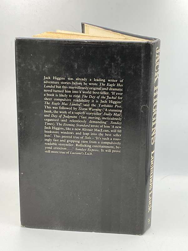 Luciano's Luck by Jack Higgins | Medium Format ~ Hard Cover ~ Good Condition
