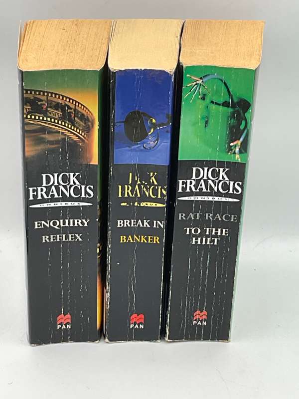 3 x Dick Francis Omnibus ~ Break In, Banker, Enquiry, Reflex, Rat Race & To the Hilt