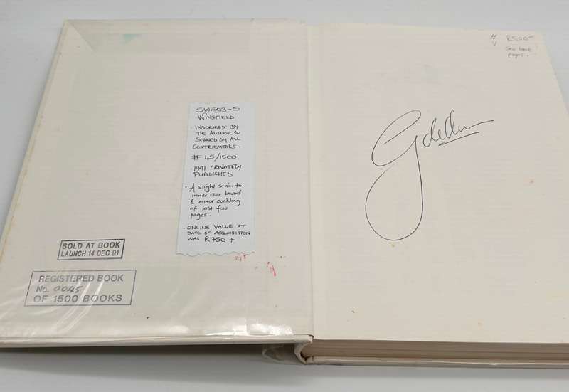 Wingfield - A Pictorial History by Gerry de Vries | Signed by author & 6 contributors | Water damage