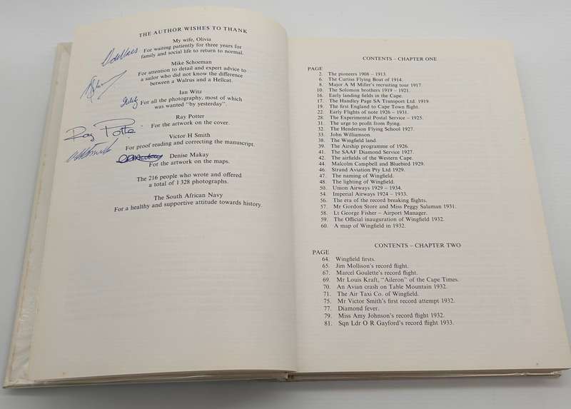 Wingfield - A Pictorial History by Gerry de Vries | Signed by author & 6 contributors | Water damage