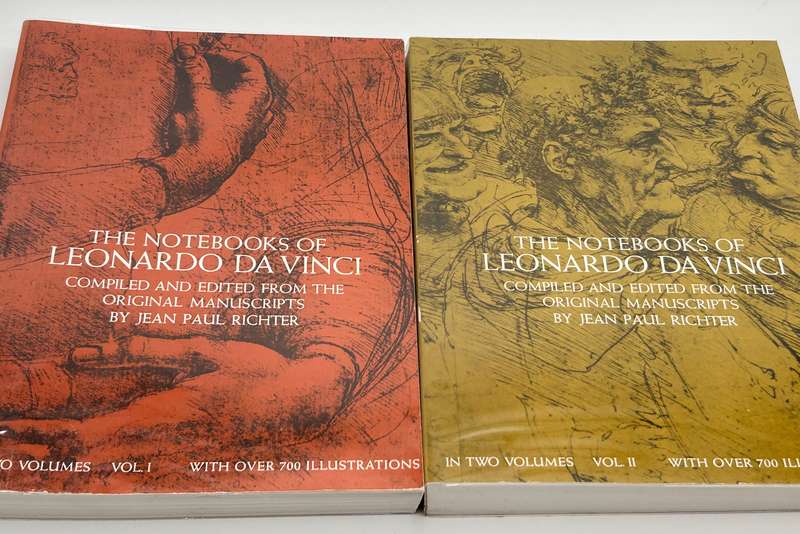 The Notebooks of Leonardo da Vinci by Jean Paul Richter Vol 1 & Vol 2