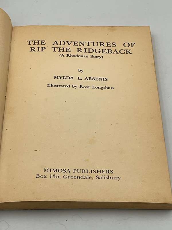 The Adventures of Rip the Ridgeback: A Rhodesian Story by Mylda L Arsenis | Rhodesiana