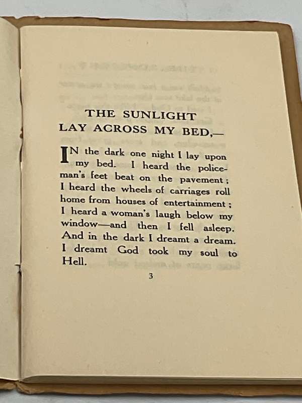 The Sunlight Lay Across My Bed by Olive Schreiner | T. Fisher Unwin, London, 1914