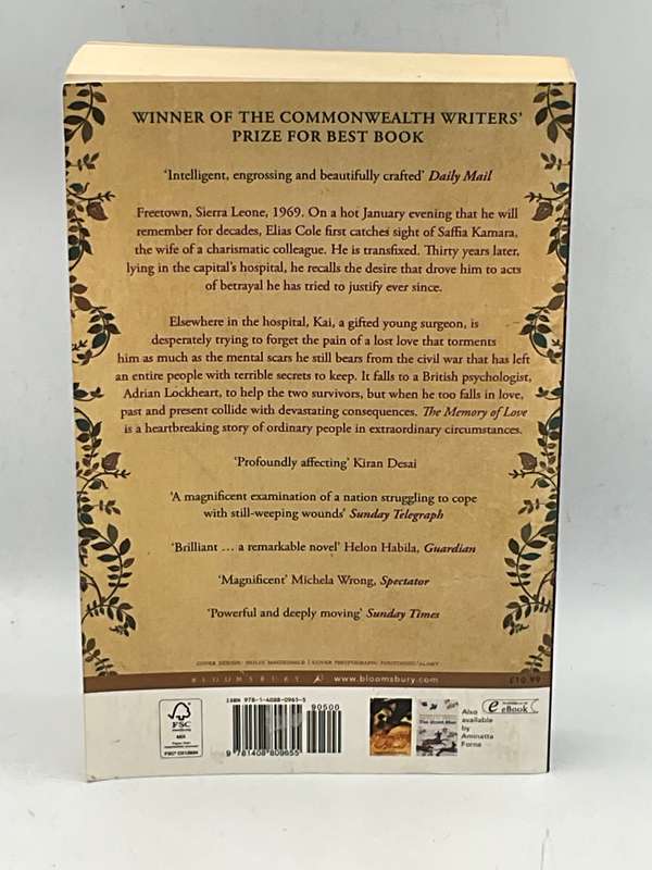 The Memory of Love - Aminatta Forna | Shortlisted for the Orange Prize