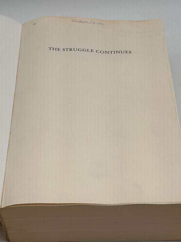 The Struggle Continues, 50 Years of Tyranny in Zimbabwe by David Coltart