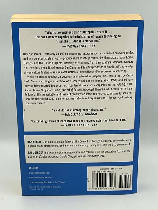 Start-Up Nation: The Story of Israels Economic Miracle by Dan Senor & Saul Singer
