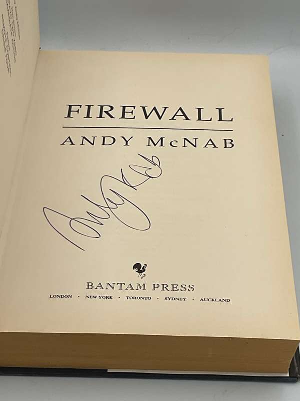 Firewall - Andy McNab | Large Format Hardcover ~ Signed