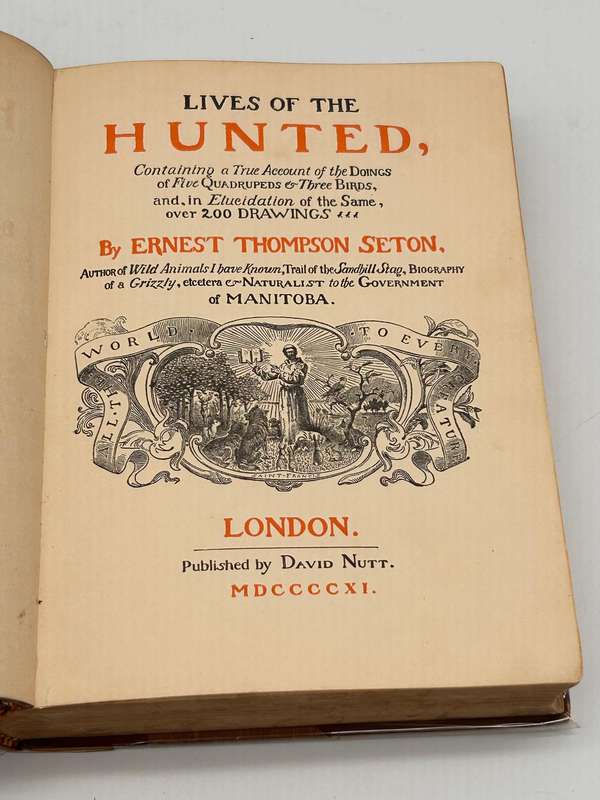Lives of the Hunted ~ Ernest Thompson Seton 1911 |  Doings of Five Quadrupeds & Three Birds