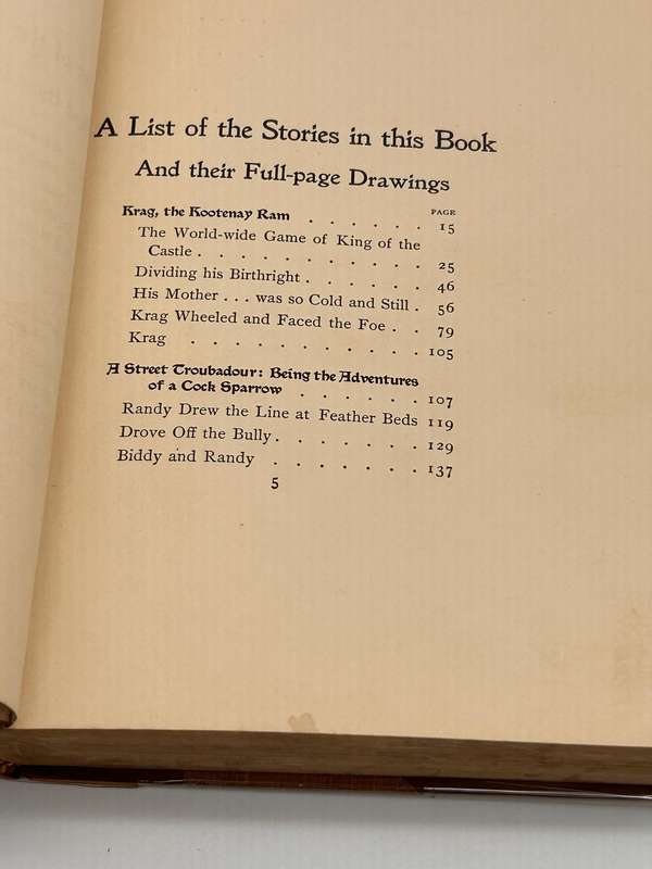 Lives of the Hunted ~ Ernest Thompson Seton 1911 |  Doings of Five Quadrupeds & Three Birds