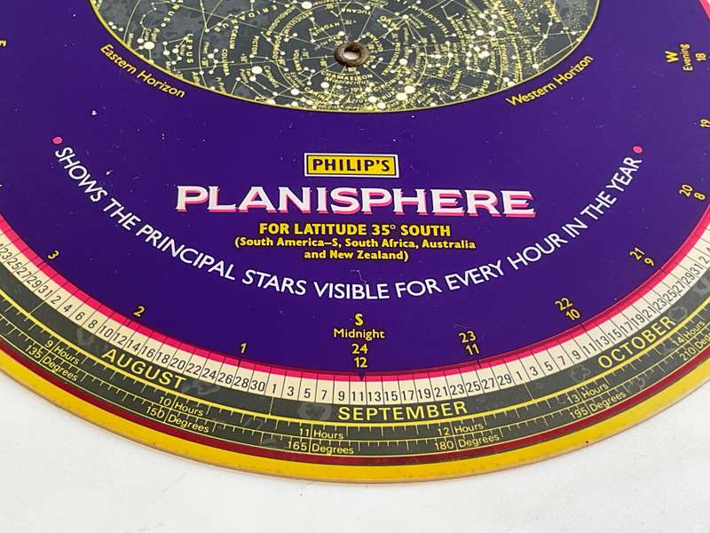 Planisphere for 35 Degrees South