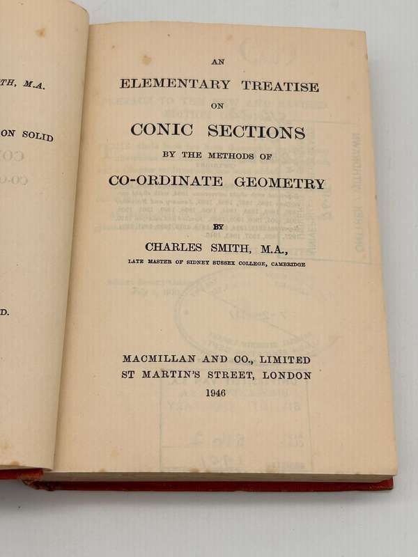 Charles Smith - An Elementary Treatise on Conic Sections 1946 | Co-ordinate Geometry