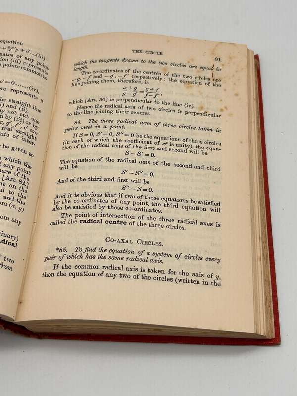 Charles Smith - An Elementary Treatise on Conic Sections 1946 | Co-ordinate Geometry