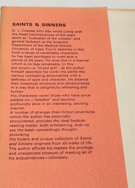 Saints & Sinners D.J. Coetzee | Signed