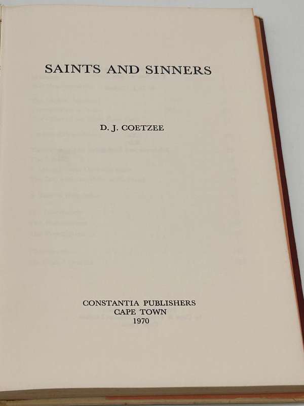 Saints & Sinners D.J. Coetzee | Signed