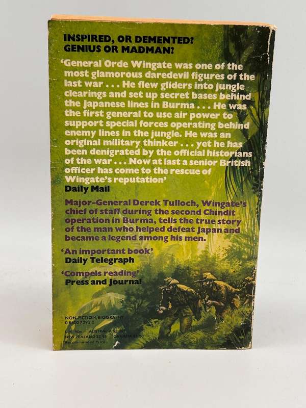 Wingate in Peace and War by Derek Tulloch | Inscription to Lt COl Ried-Daly