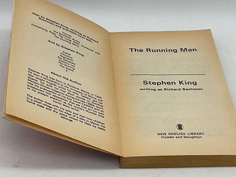 The Running Man by Stephen King writing as  Richard Bachman 1988
