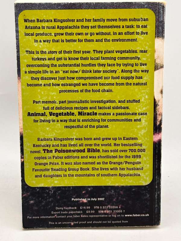 Animal, Vegetable, Miracle: Our Year of Seasonal Eating ~ Barbara Kingsolver