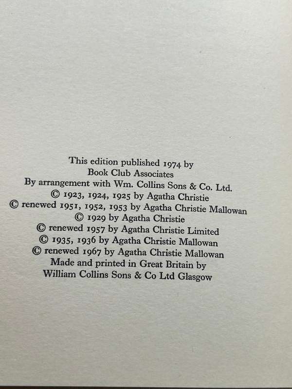 Poirot's Early Cases by Agatha Christie 1974