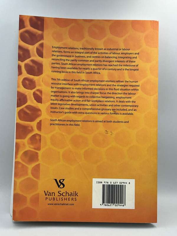 South African Employment Relations - Theory and Practice ~ PS Nel | Seventh Edition