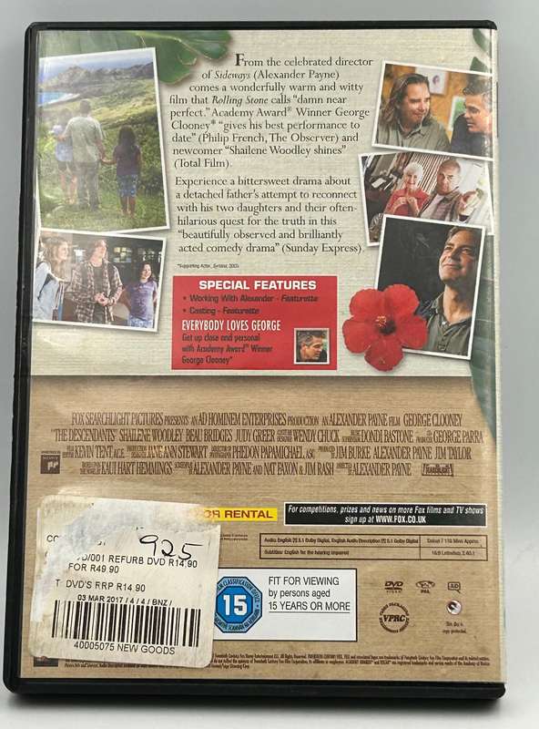 The Descendants DVD - George Clooney