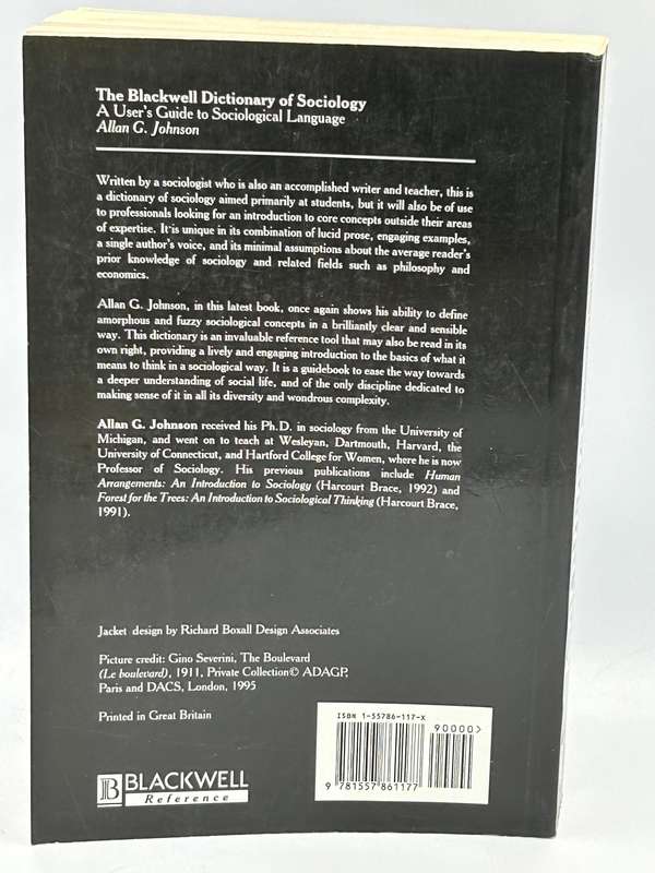 The Blackwell Dictionary of Sociology: A User's Guide to Sociological Language