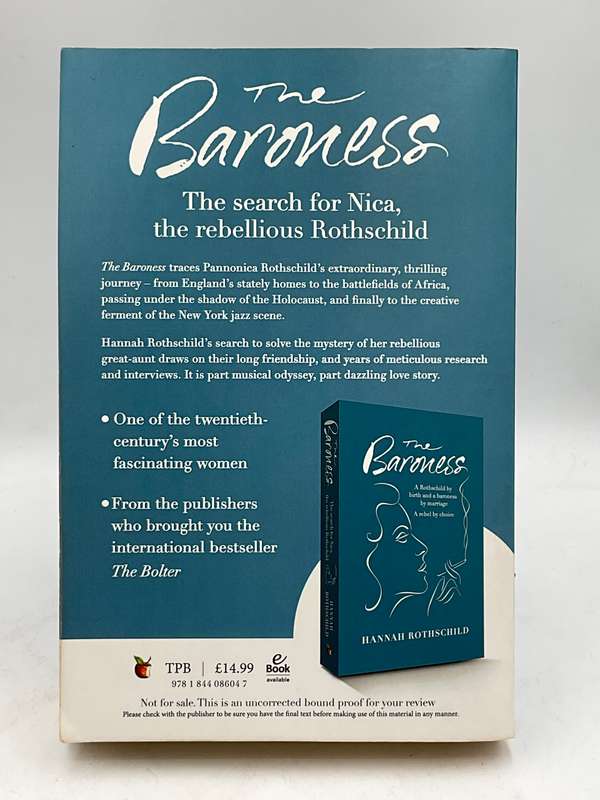 The Baroness by Hannah Rothschild - A Rothschild by birth and a baroness by marriage ....