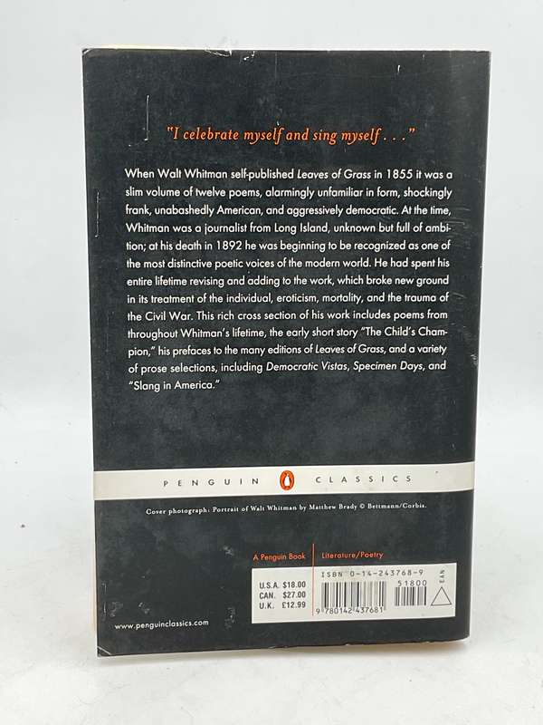 The Portable Walt Whitman - Edited by Michael Warner