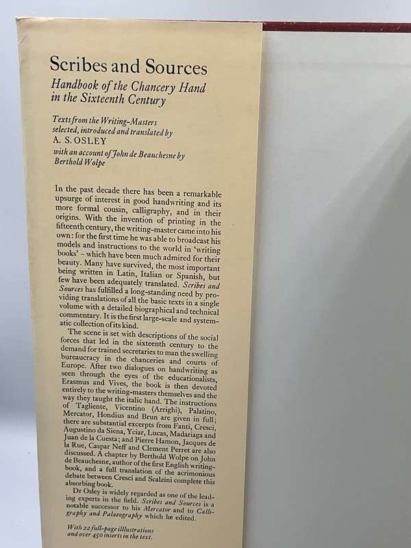 Scribes and Sources, Handbook of the Chancery Hand in the Sixteenth Century ~ AS Osley