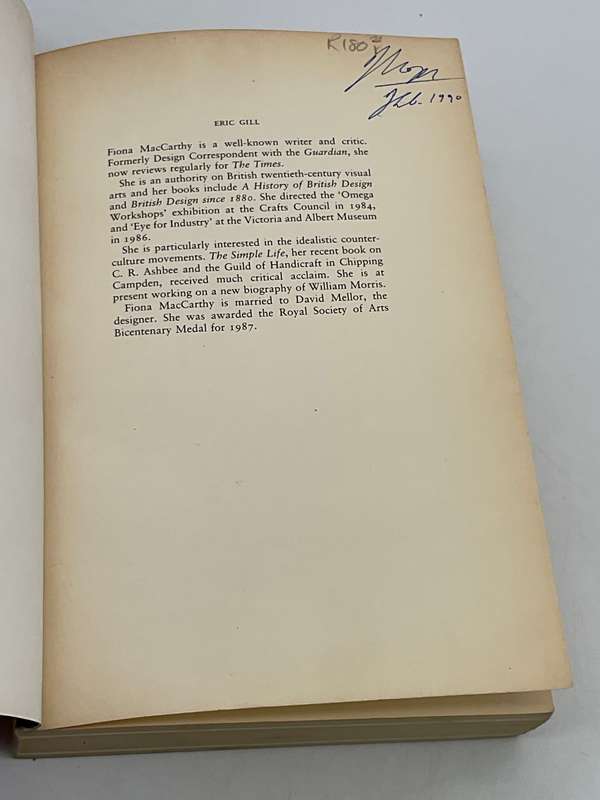 Eric Gill: A Biography by Fiona MacCarthy