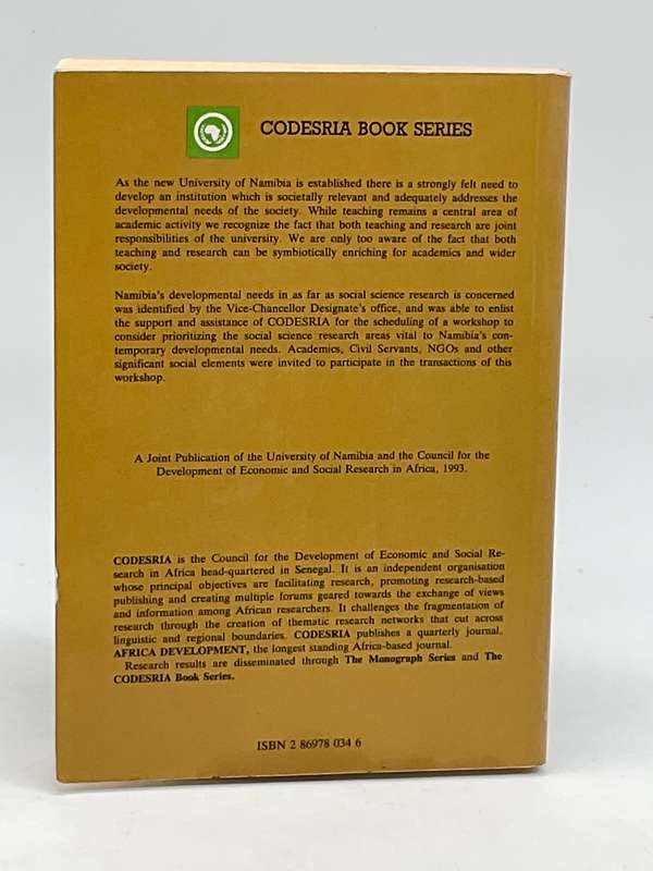 Social Science Research Priorities for Namibia | Edited by K.K. Prah 1993