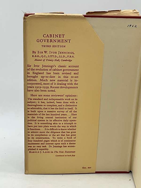Cabinet Government by Sir Ivor Jennings