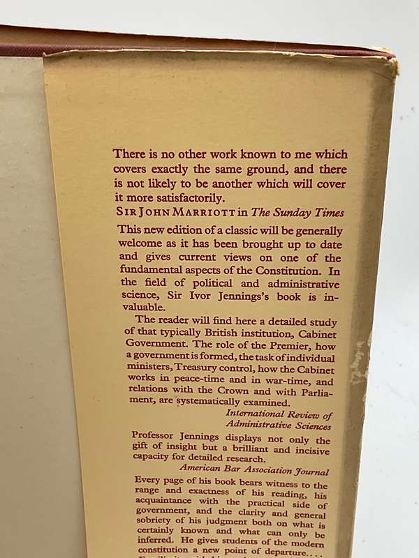 Cabinet Government by Sir Ivor Jennings