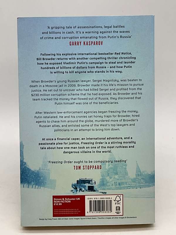 Bill Browder ~ Freezing Order: A True Story of Russian Money Laundering, State-Sponsored Murder ...