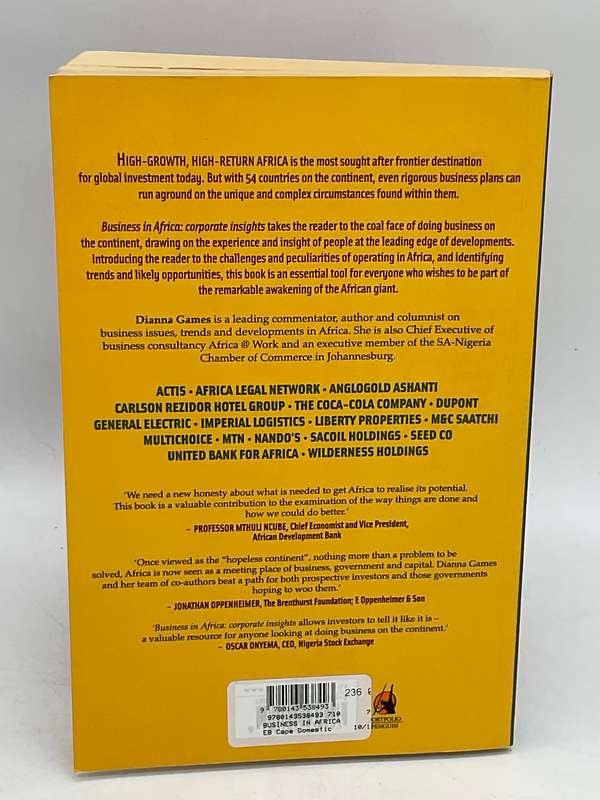 Business in Africa: Corporate Insights by Dianna Games