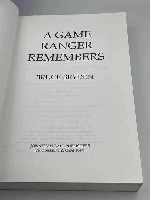A Game Ranger Remembers - Bruce Bryden