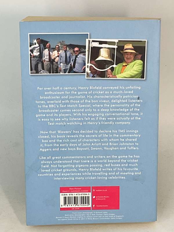 Henry Blofeld ~ Over and Out: My Innings of a Lifetime with Test Match Special | Cricket Collection