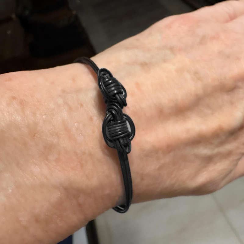 UNUSUAL 1960'S VINTAGE ELEPHANT HAIR BRACELET FROM GHANA