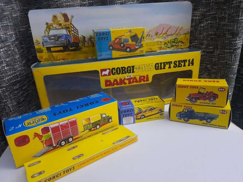 Corgi reproduction gift sets,plain corgi boxes and Dinky boxes for sale