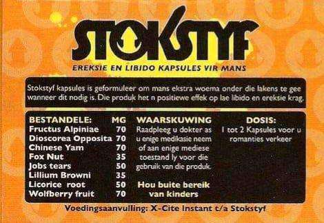 Stokstyf in die onderlyf