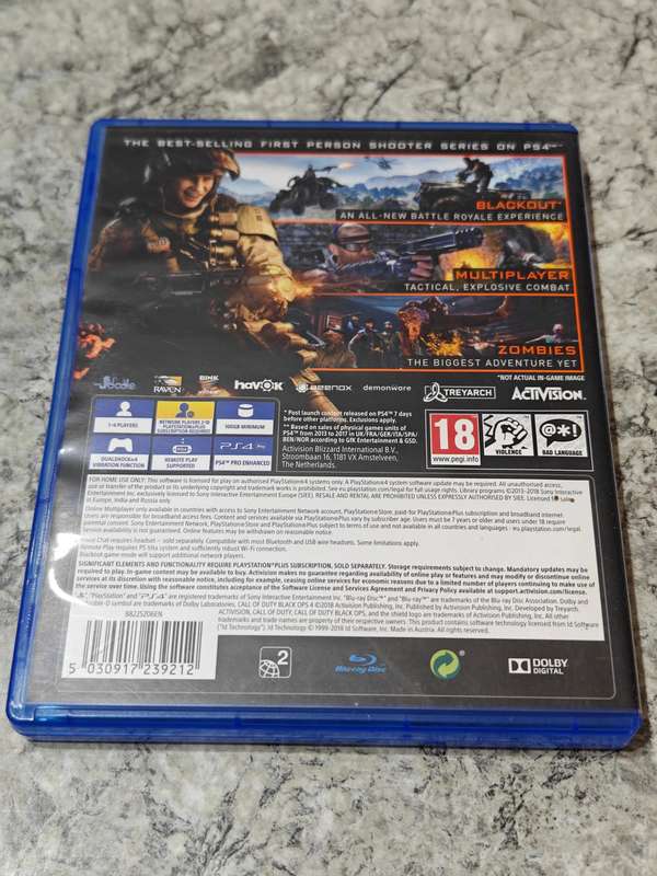 Call Of Duty: Black Ops 4 PS4 Great Condition!
